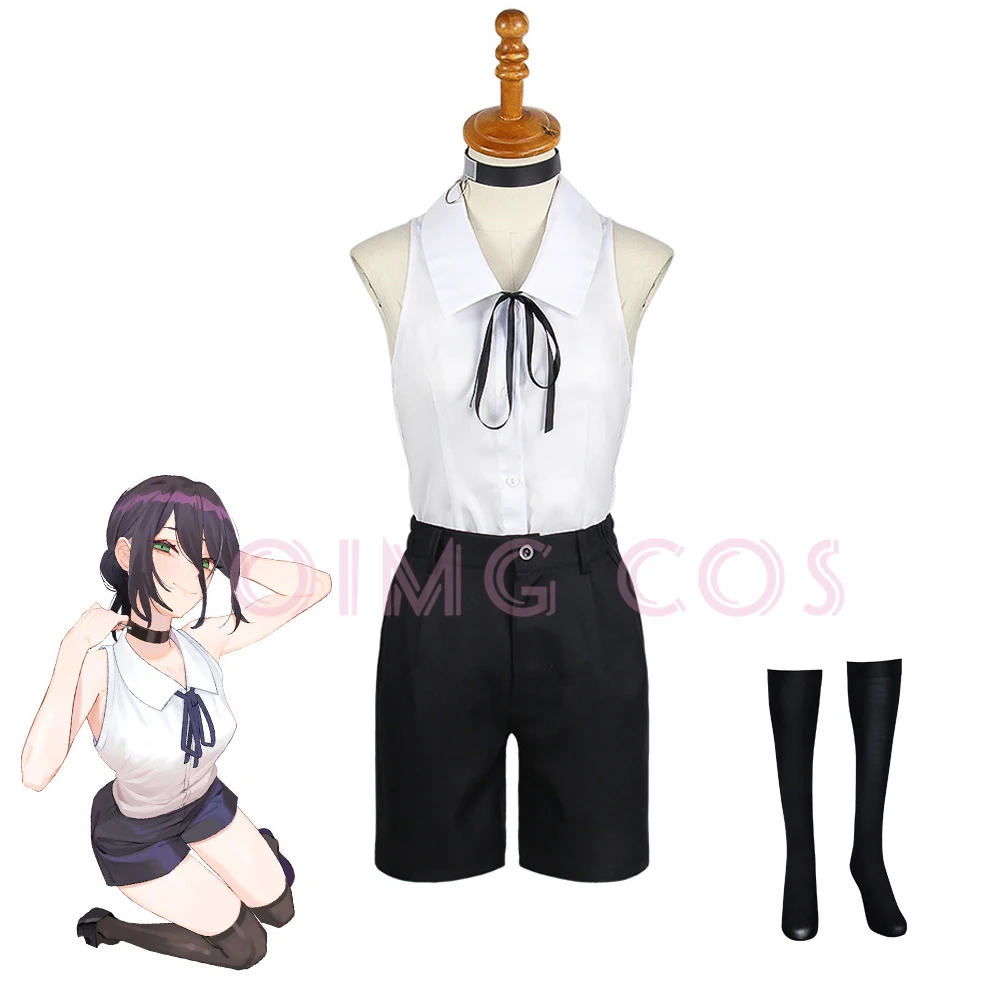 Anime Cosplay Chainsaw Man - Kostium Cosplay Reze Chainsaw Man, Niebieski
