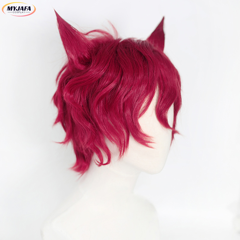 Peruka Cosplay Sett Gra LOL He – Anime Cosplay With Red Hair recenzja i cena