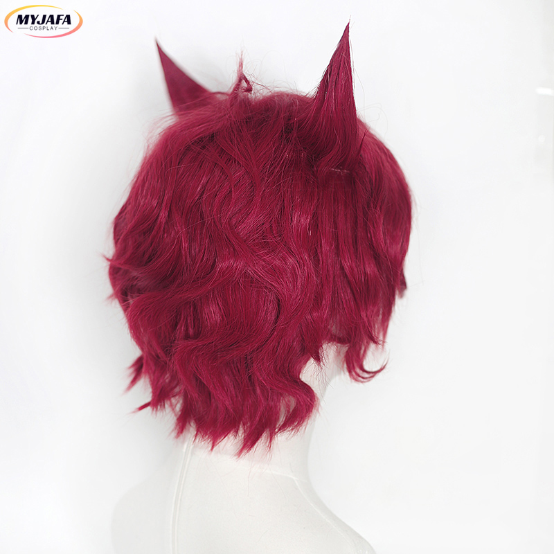 Peruka Cosplay Sett Gra LOL He – Anime Cosplay With Red Hair recenzja i cena