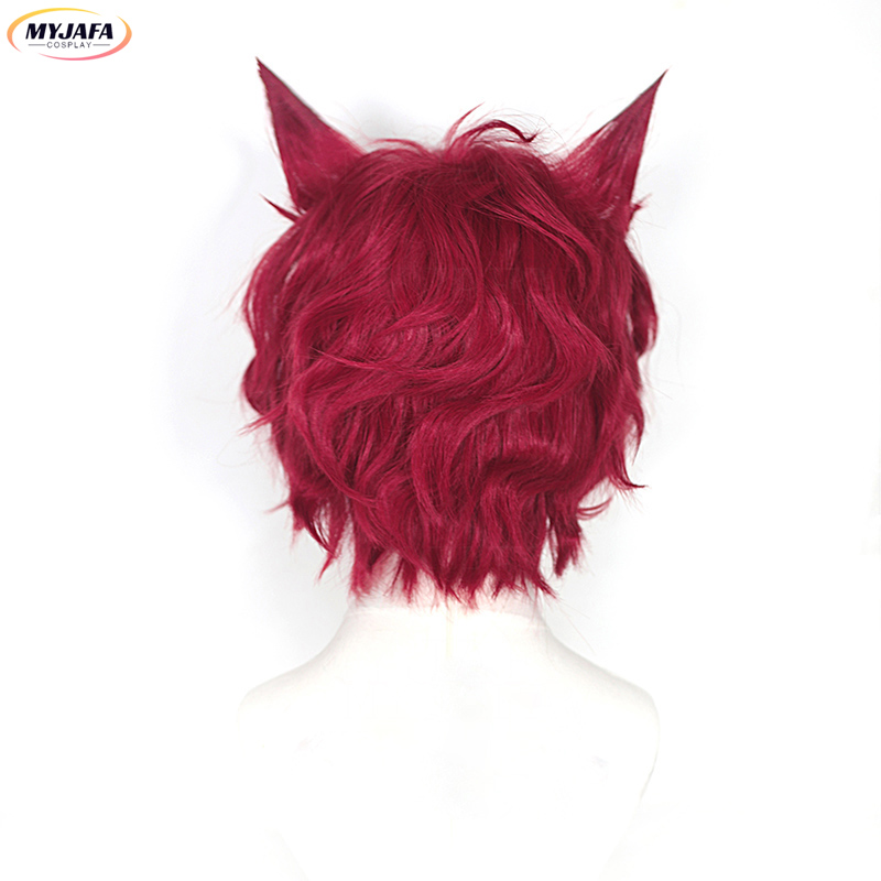 Peruka Cosplay Sett Gra LOL He – Anime Cosplay With Red Hair recenzja i cena