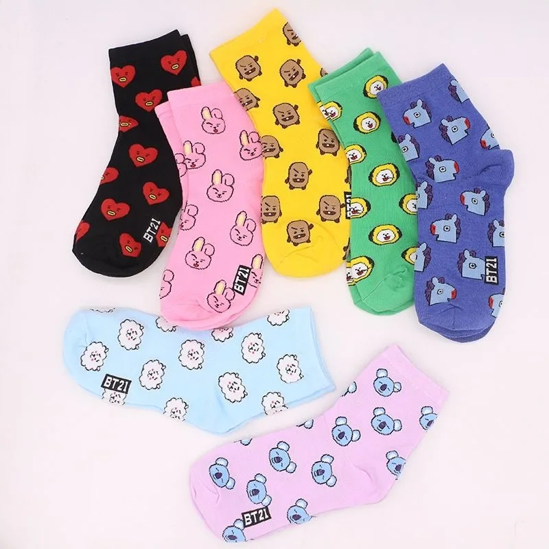 Urocze skarpetki BT21 z kreskó – Cosplay Korean Anime recenzja i cena