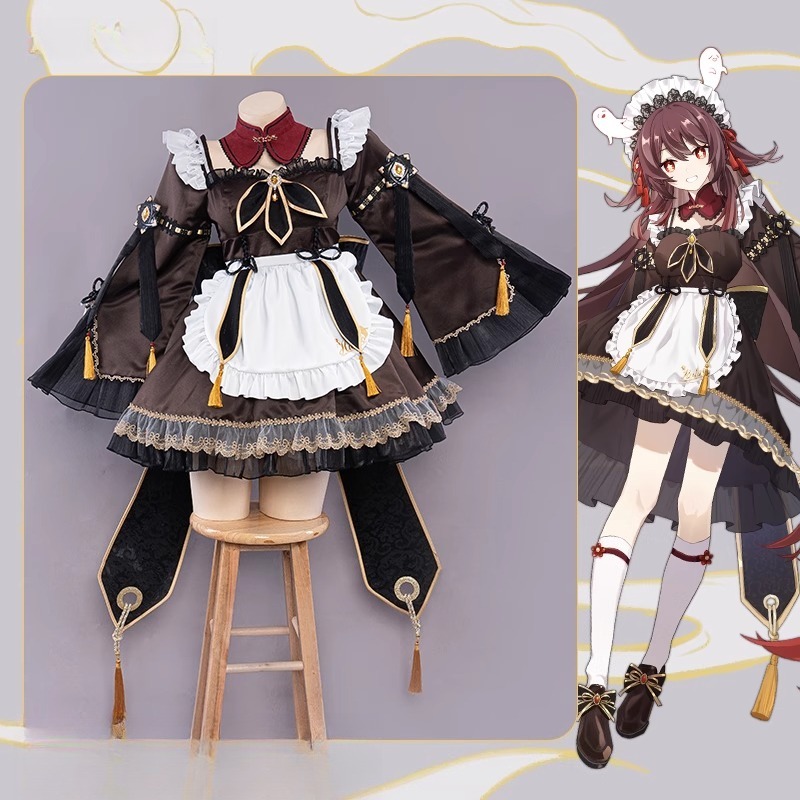 Gra Genshin Impact Hu Tao Stró – Anime Cosplay Maid recenzja i cena