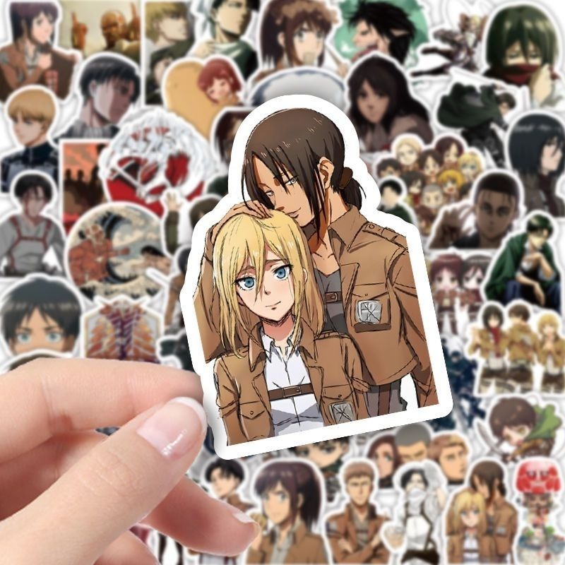 60 szt. Naklejek Anime Atak Ty – Anime Cosplay Roleplay recenzja i cena
