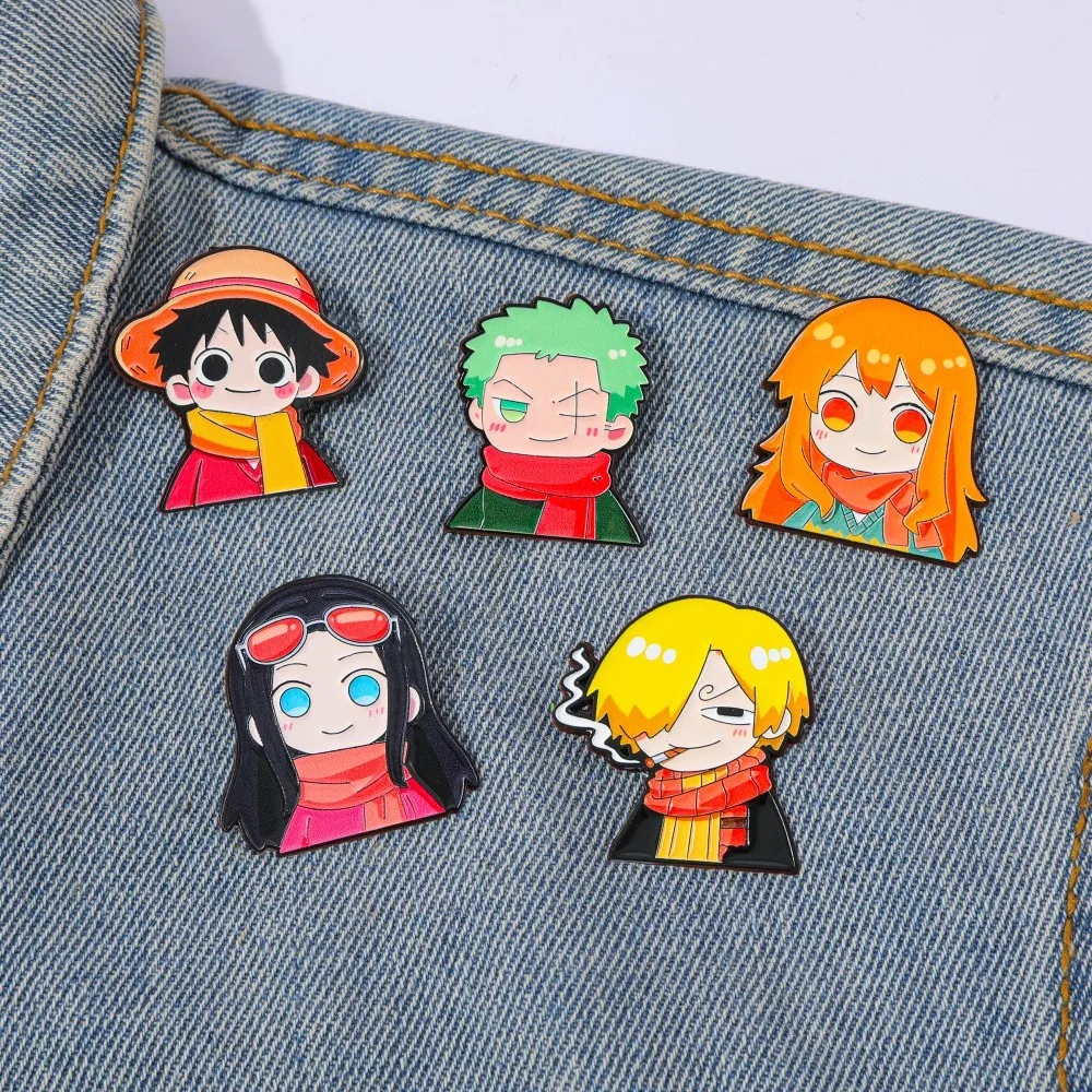 5 szt. Urocze przypinki anime, – Anime Cosplay One Piece recenzja i cena